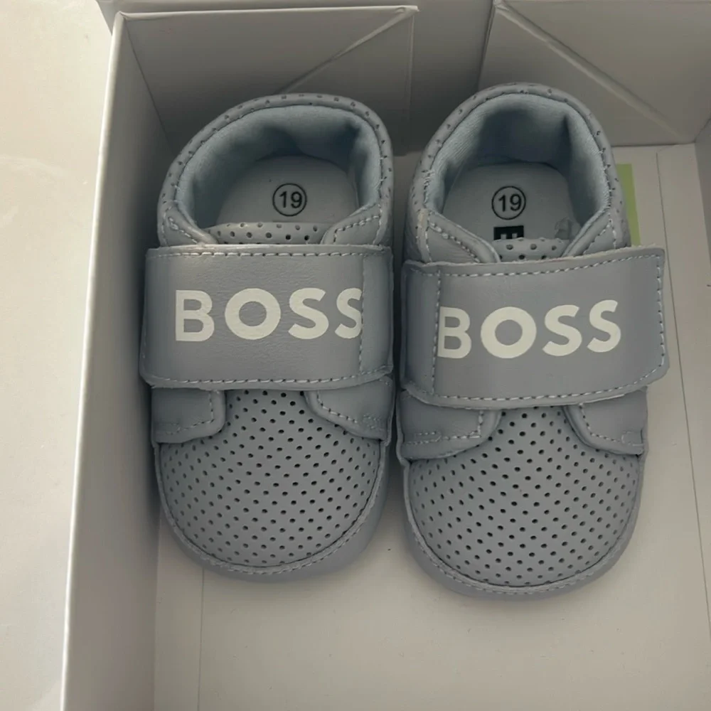 100% Authentic Hugo Boss Baby Walker / Velcro Strap Shoe - New with Box